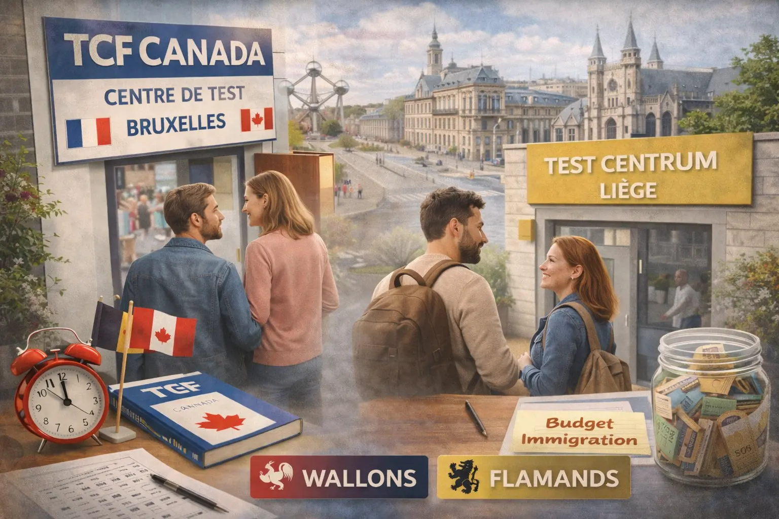 TCF Canada en Belgique 2026 : Centres Test Bruxelles/Liège, Spécificités Wallons et Flamands, Budget Immigration